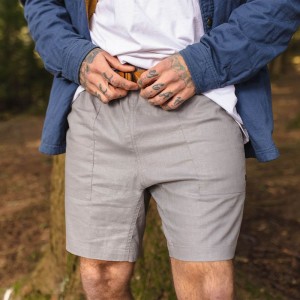 Men's Passenger Adventure Organic All Purpose Shorts Frost Gray | US-SOYTMC572