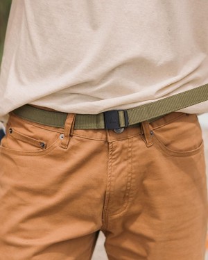 Men's Passenger Dock Organic Cotton Belt Khaki | US-VAWSZX503