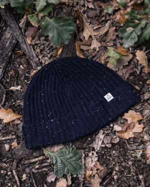 Men's Passenger Fisherman 2.0 Recycled Cotton Beanie Deep Navy | US-RPWOXF362