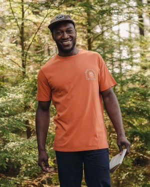 Men's Passenger Flare Recycled Cotton T-Shirt Burnt Orange | US-OAFGNL734