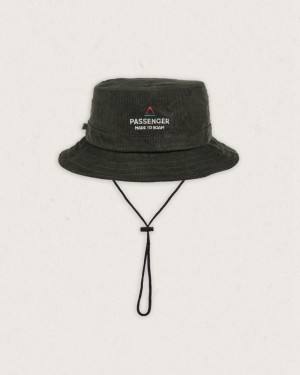 Men's Passenger Forest Recycled Cord Bucket Hat Khaki | US-CGLKSH683