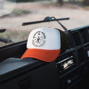 Men's Passenger Land & Sea Snapback Trucker Cap Sunrise Orange | US-QJKUWB962