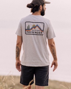 Men's Passenger Made To Roam Recycled Cotton T-Shirt Grey Marl | US-PALTRF084