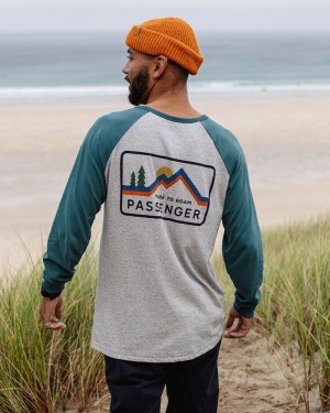 Men's Passenger Made To Roam Recycled LS T-Shirt Grey Marl | US-AUBNTQ102