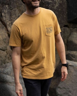 Men's Passenger Nowhere Bound Pocket T-Shirt Dusty Ochre | US-TKWVHO394