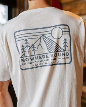 Men's Passenger Nowhere Bound Recycled Cotton T-Shirt White | US-DFKPAT974