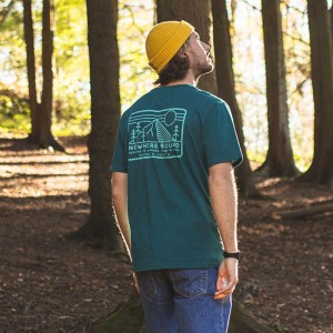 Men's Passenger Nowhere Bound Recycled Cotton T-Shirt Storm Green | US-XGWKBV307