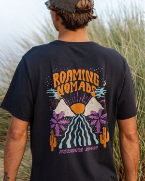 Men's Passenger Roaming Nomads Recycled Cotton T-Shirt Black | US-LGKHYA360