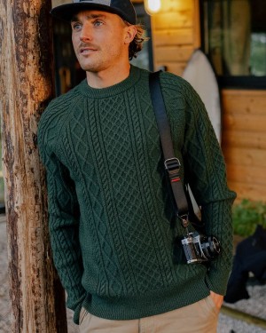 Men's Passenger Sandbar Cable Jumper green | US-HDLIXG927