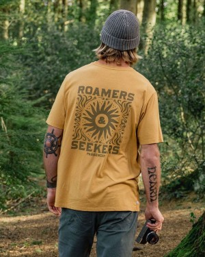 Men's Passenger Shine Recycled Cotton T-Shirt Dusty Ochre | US-OKUYZD803