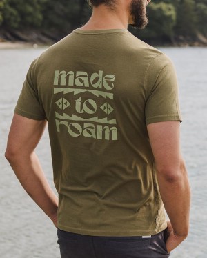 Men's Passenger Sunrise Recycled Cotton T-Shirt Loden Green | US-UPMBQZ984