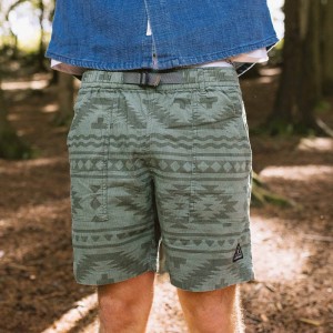 Men's Passenger Topanga Organic Shorts Dark Ivy Adrift | US-QPILDO309