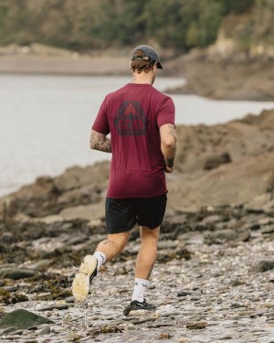 Men's Passenger Trail Recycled Active T-Shirt Wine | US-ZIWLED627