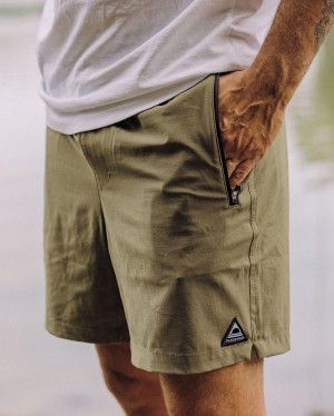 Men's Passenger Traveller Organic All Purpose Shorts Khaki | US-PTNYBW021