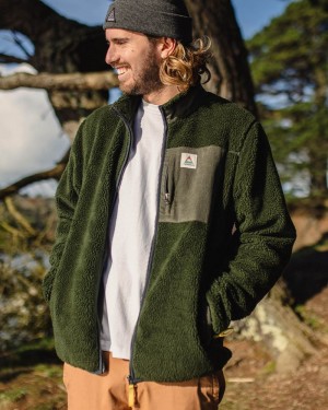 Men's Passenger Trekker Recycled Deep-Pile Sherpa Fleece green | US-JINBET134