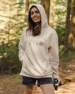 Women's Passenger Be Free Recycled Cotton Hoodie Beige | US-WLXJCE279