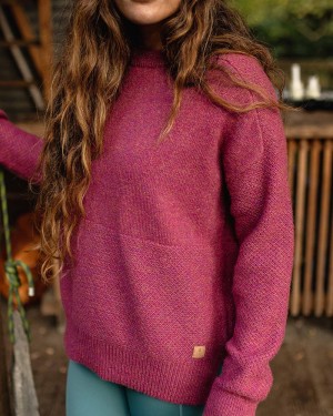 Women's Passenger Cove Recycled Knitted Jumper Rhubarb | US-TIRYUA823