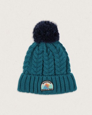 Women's Passenger Drifter Fleece Lined Recycled Bobble Hat Shaded Spruce | US-POSCJF362