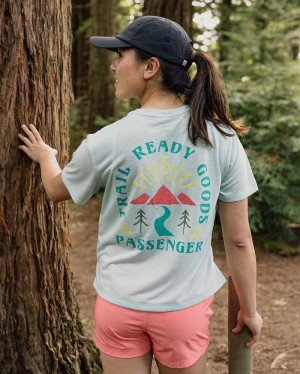 Women's Passenger Exhale Active Recycled T-Shirt Mint Green | US-NIMOQL286