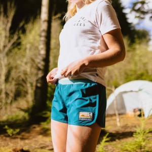 Women's Passenger Explore Recycled All Purpose Shorts Blue Coral | US-DANWJX702