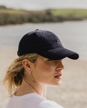 Women's Passenger Fade Recycled Cord 6 Panel Cap Deep Navy | US-LRZMTG245