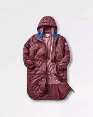 Women's Passenger Flora 2.0 Long Insulated Jacket Wine | US-OBYAJZ179