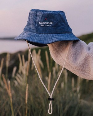 Women's Passenger Forest Recycled Bucket Hat Ash Blue | US-ZBXRCU034