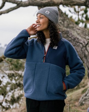 Women's Passenger Home 2.0 Recycled Sherpa Fleece Dark Denim | US-FBXMDQ903