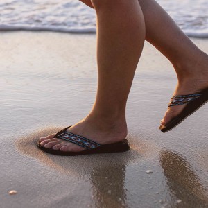 Women's Passenger Malibu Flip Flops Black | US-GKJTZA478