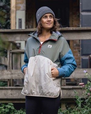 Women's Passenger Moonlight Insulated Smock Hoodie Dusty Olive | US-XYLBEI450