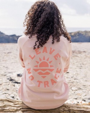 Women's Passenger Mystic Recycled Cotton Sweatshirt Peach Whip | US-EHZBAG649