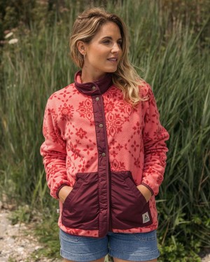 Women's Passenger Navegado Recycled Polar Fleece coral | US-JNWXDU402