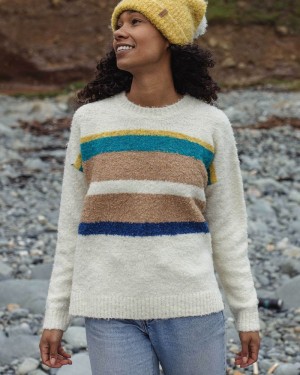 Women's Passenger Riverglen Knitted Jumper Beige | US-NEKTLX324