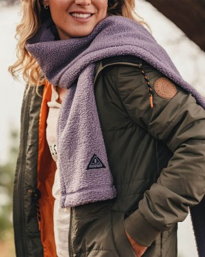 Women's Passenger Snug Recycled Sherpa Fleece Scarf Dusty Lilac | US-FJTNSA152