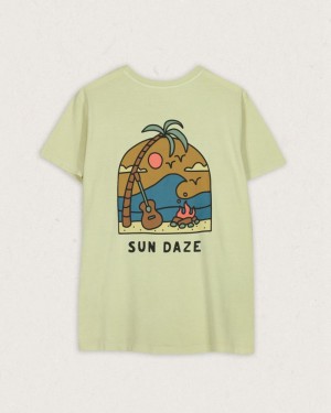 Women's Passenger Sundaze Oversized Recycled Cotton T-Shirt Tender Greens | US-REDFIM310