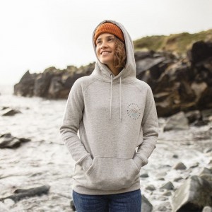 Women's Passenger Ubud Recycled Hoodie Grey Marl | US-YRINQX098