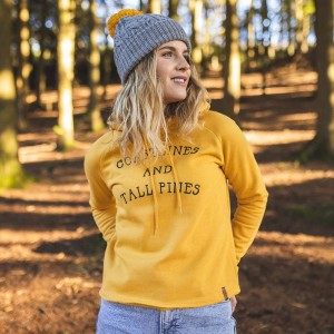 Women's Passenger Voyage Recycled Hoodie Mustard Yellow | US-EPOWYC319