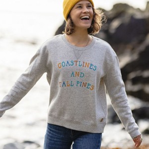 Women's Passenger Voyage Recycled Sweatshirt Grey Marl | US-QSJPNH361