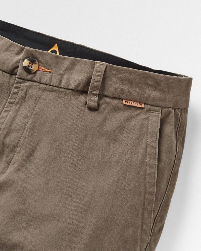 Men's Passenger 365 Organic Cotton Pants Dusty Olive | US-HIQGLJ091