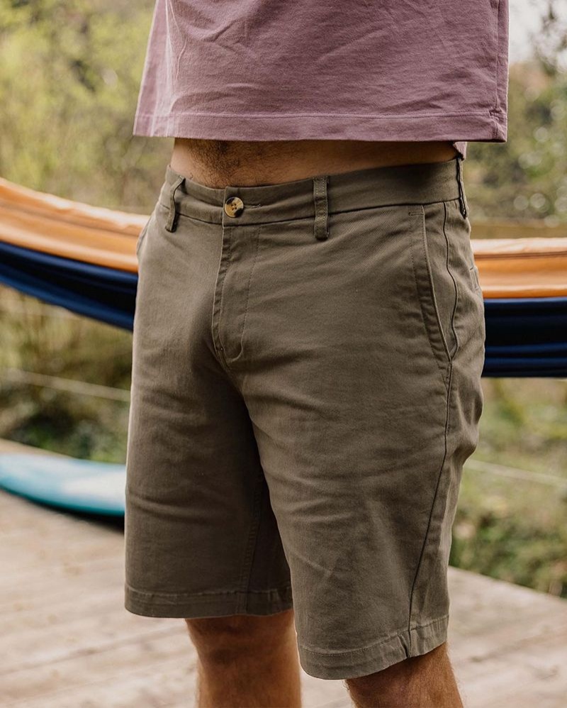 Men's Passenger 365 Organic Cotton Shorts Dusty Olive | US-FVITCH361