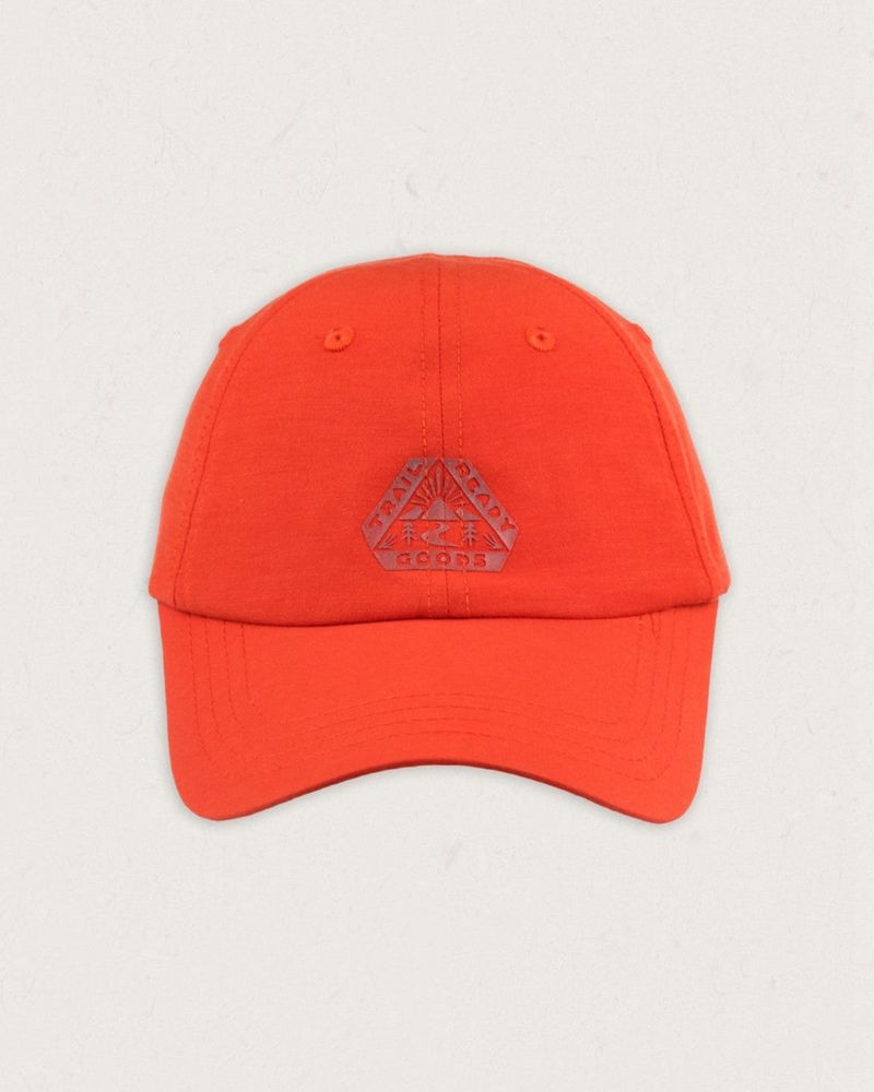 Men's Passenger Active Organic 6 Panel Cap Warm Orange | US-RWBMZF206