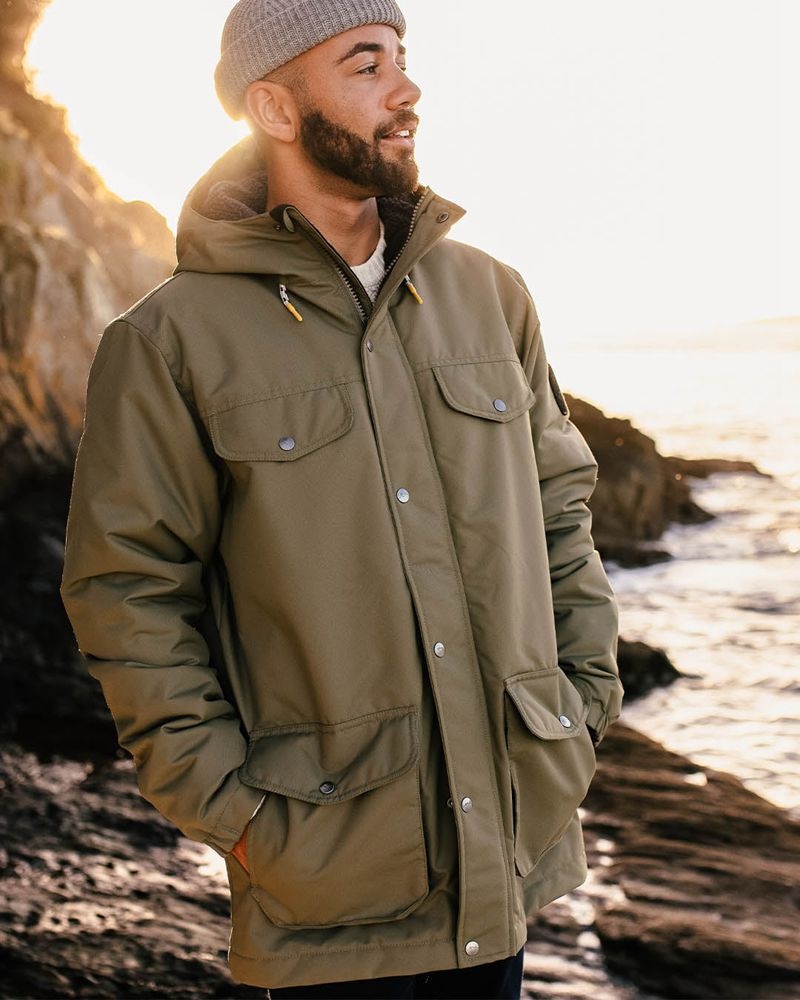 Men's Passenger Baltic Recycled Jacket Dusty Olive | US-HGRSUA651