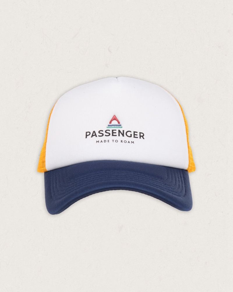 Men's Passenger Beechey Snapback Trucker Cap Dark Denim | US-UWPJBD439