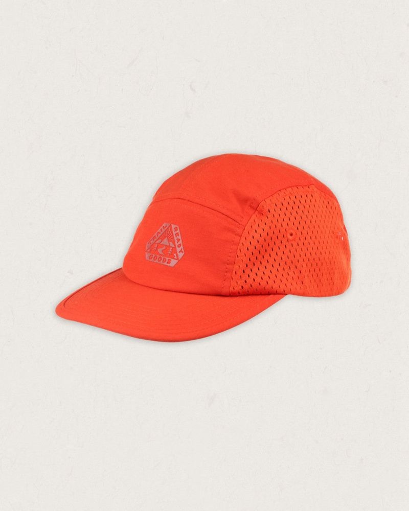 Men's Passenger Beyond Organic 5 Panel Cap Warm Orange | US-CYJFSH648