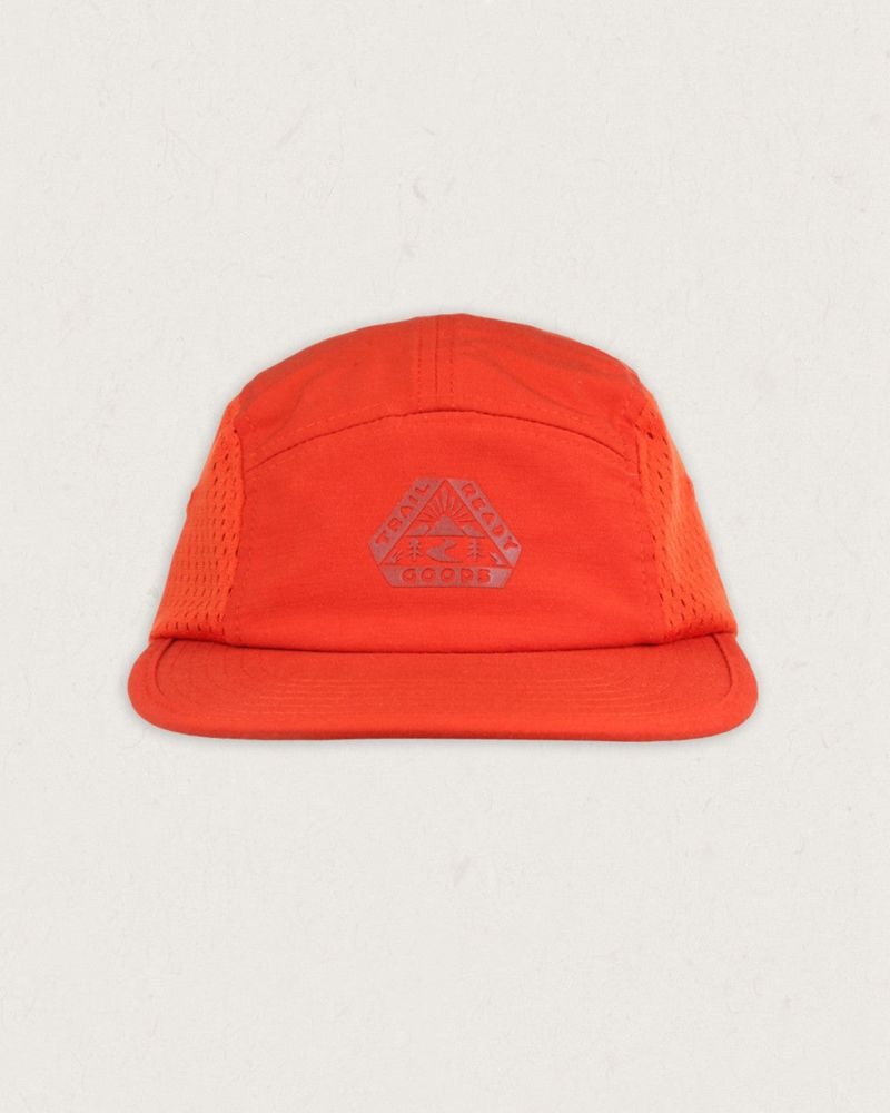 Men's Passenger Beyond Organic 5 Panel Cap Warm Orange | US-CYJFSH648