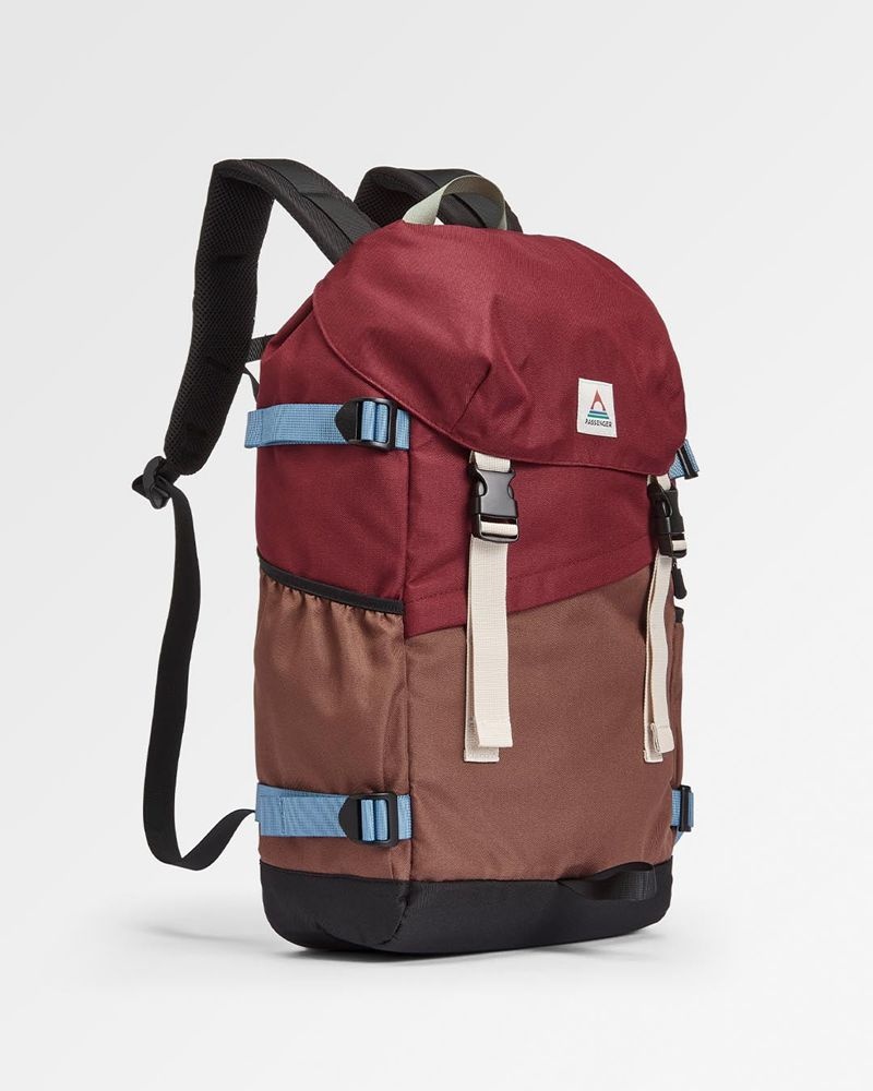 Men's Passenger Boondocker Recycled 26L Backpack Burgundy/Chestnut | US-TXNIZR408