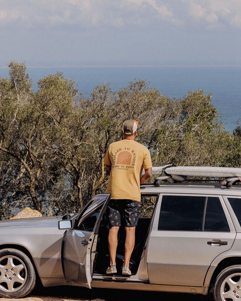 Men's Passenger Breaks Recycled Board Shorts Taco Time Black | US-VGSFWR590