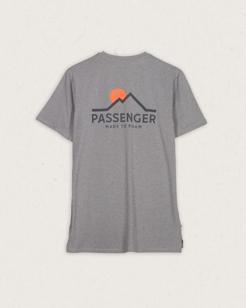 Men's Passenger Calling Active Recycled T-Shirt Grey Marl | US-XSZQRG135