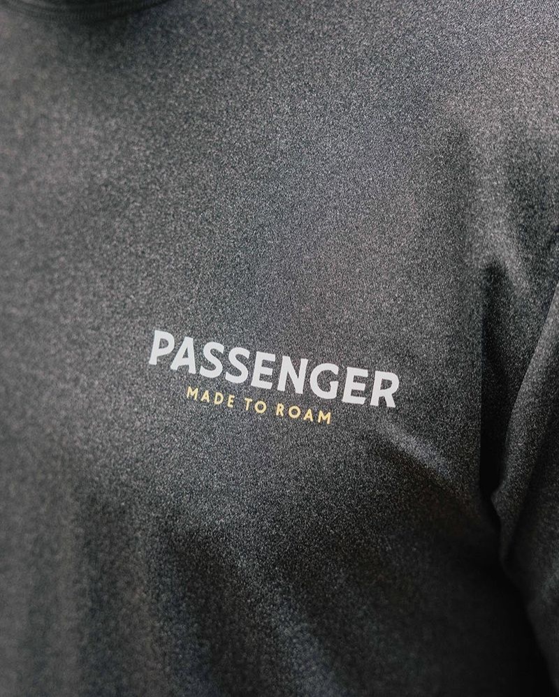 Men's Passenger Calling Active Recycled T-Shirt Black Marl | US-DFKNHO205