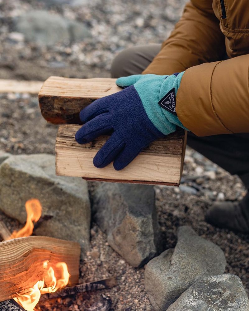 Men's Passenger Daytrip Recycled Polar Fleece Touch Screen Gloves Blue Coral | US-RIUXWO058